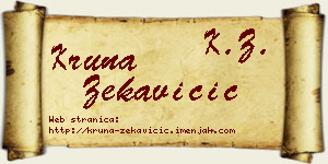 Kruna Zekavičić vizit kartica